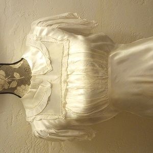 Antique white silk dress